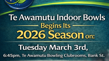 Te Awamutu Indoor Bowls 2026 season