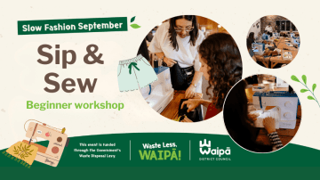 Whats on Waipa waste min events sip and sew beginner v2